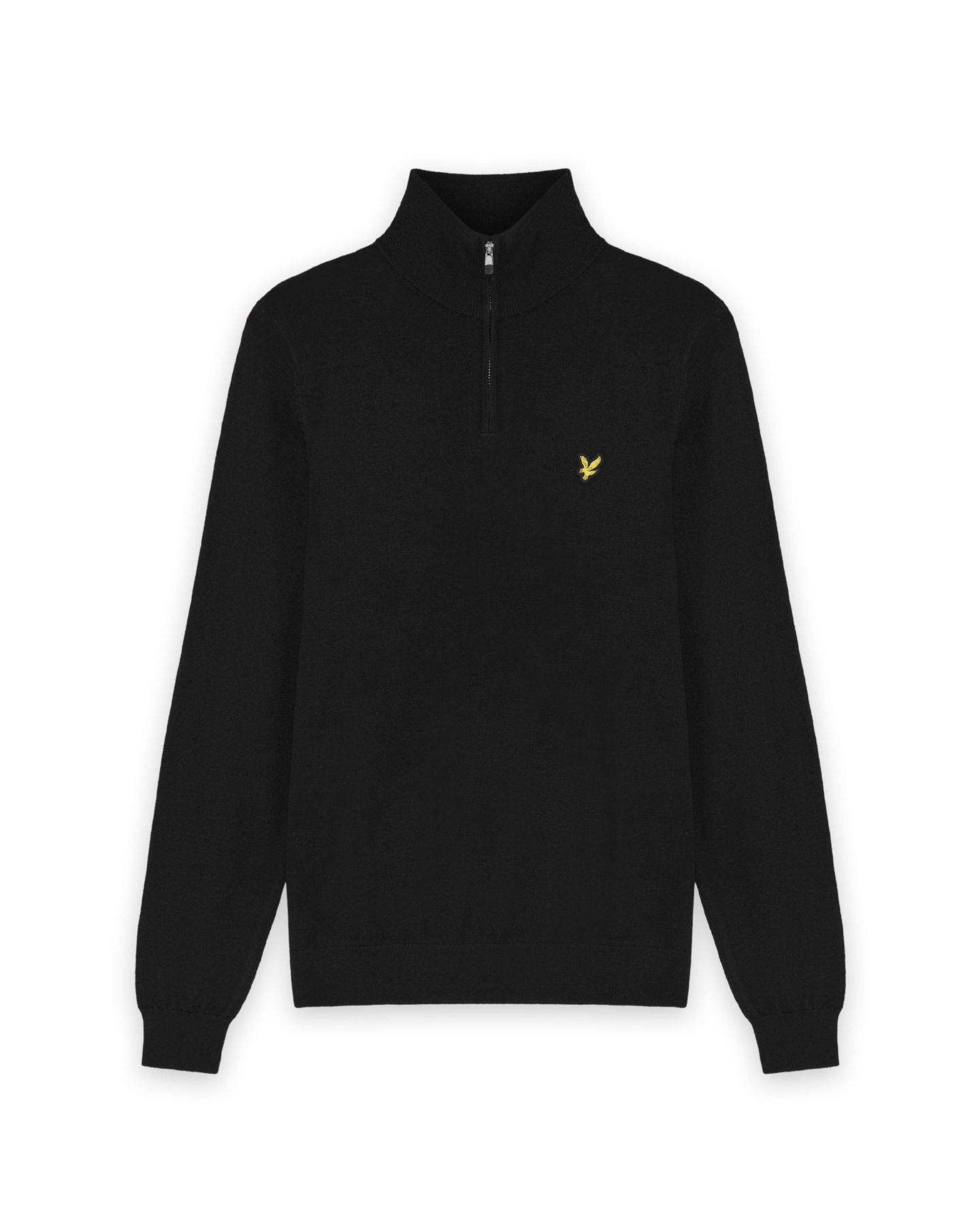 Мужской свитер Lyle & Scott Golf Quarter Zip Merino, цвет: Угольно-чёрный — фото 5