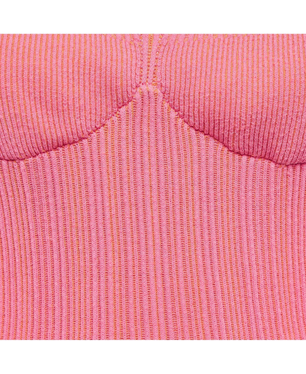 Pre-Owned Jacquemus Women's Pink/orange Rib Knit La Maille Valensole Tank Top