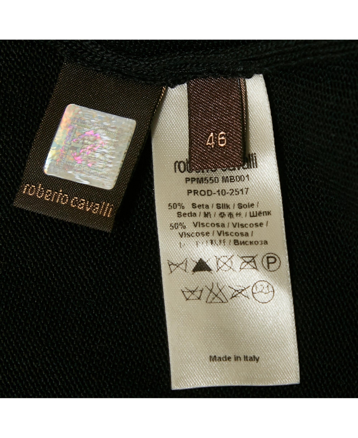 Pre-Owned Roberto Cavalli Women's Beige Cotton And Modal Faux Feather Detail T-Shirt