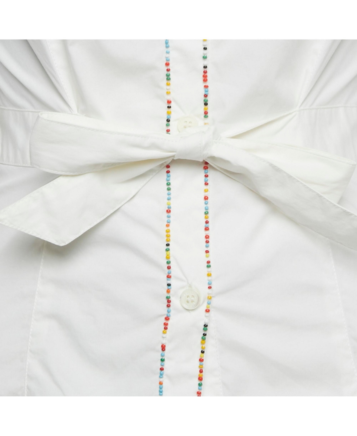 Pre-Owned Love Moschino Women's Beaded Cotton Shirt