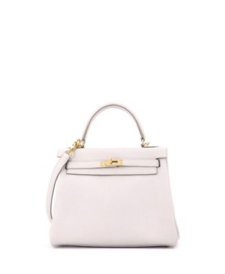 Kelly 25 Handbag Light Togo with Gold Hardware