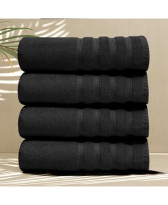 Luxury Soft &amp; Absorbent 100% Ring Spun Cotton Bath Towels for Bathroom, Shower, Spa - 4 Piece Bath Towel Set