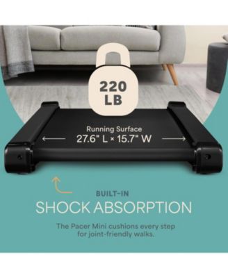 PacerMini Walking Pad Treadmill with Incline – Under Desk Mini Treadmill for Home & Office, Portable Desk Walking Pad with Remote