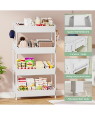 Wood Fruit and Vegetable Basket Stand Rack for Kitchen