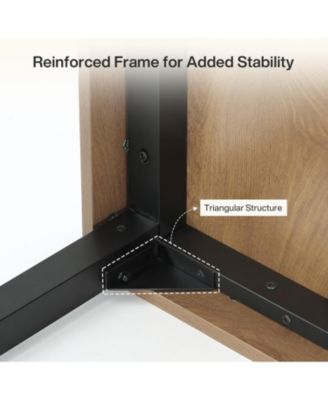 Farmhouse Dining Table for 4-6 People, 55 Inches Industrial Rectangular Kitchen Dinner Table