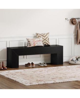 47" Farmhouse Wooden Bench – Perfect for entryway, dining room, hallway, or bedroom. Easy assembly