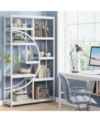 9-Tier Bookshelf, Freestanding Tall Bookshelves Display Shelf Storage Organizer with 9-Open Storage Shelf for Living Room, Bedroom