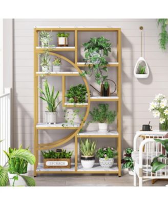 9-Tier Bookshelf, Freestanding Tall Bookshelves Display Shelf Storage Organizer with 9-Open Storage Shelf for Living Room, Bedroom