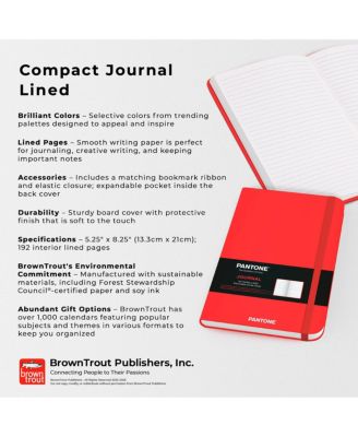 Pantone OFFICIAL Red | 5.25 x 8.25 Inch Lined Compact Journal | Non-Dated