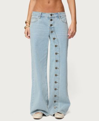 Women's Adison Button Low Rise Baggy Jeans