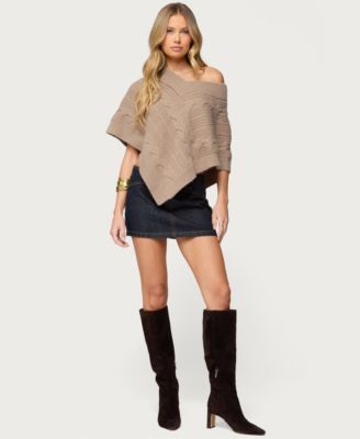 Women's Vickey Cable Knit Poncho