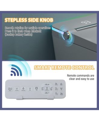 Smart Bathroom Fixture Tankless,Auto Open/Close,Elongated Heated Seat,Warm Wash/Dryer,Dryer,Night Light