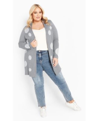Women's Plus Size Spot It Cardigan