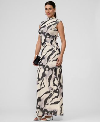 Women's Nina Mock-Neck Mesh Dress