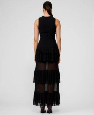 Women's Solana Mesh Tiered Long Dress
