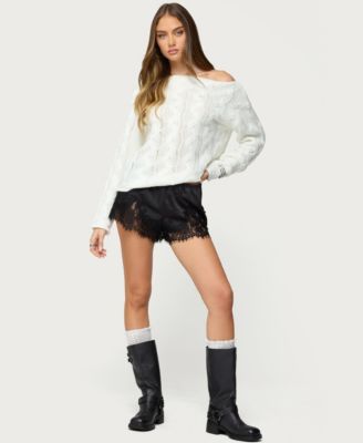 Women's Reisa Lacey Satin Effect Shorts