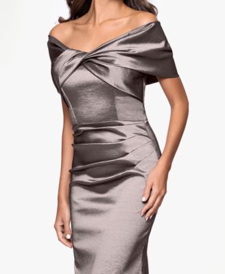 Women's Off-The-Shoulder Ruched Long Gown