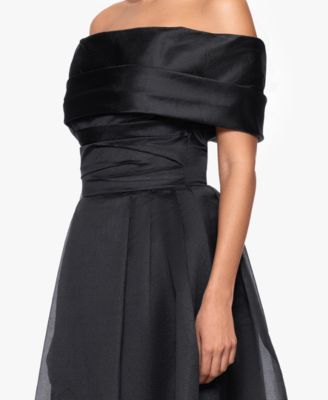 Petite Off-The-Shoulder Strapless Midi Dress