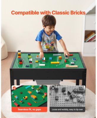 Reversible Activity Table with Building Block Top & Large Storage Capacity