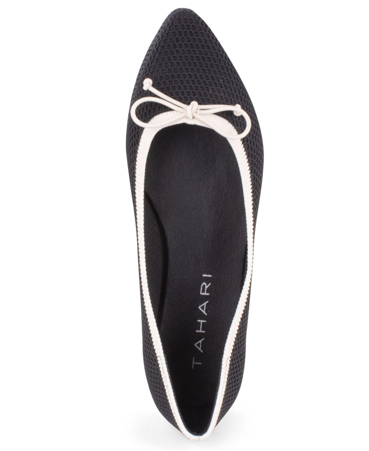 Женские балетки Tahari Bogota Ballet Flats, цвет: Чёрный / Слоновая кость — фото 4