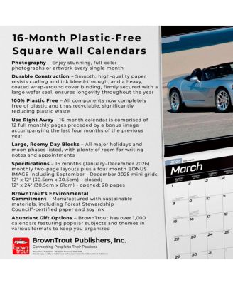 Dodge Viper OFFICIAL | 2026 12 x 24 Inch (Hanging) Monthly Square Wall Calendar | Plastic-Free
