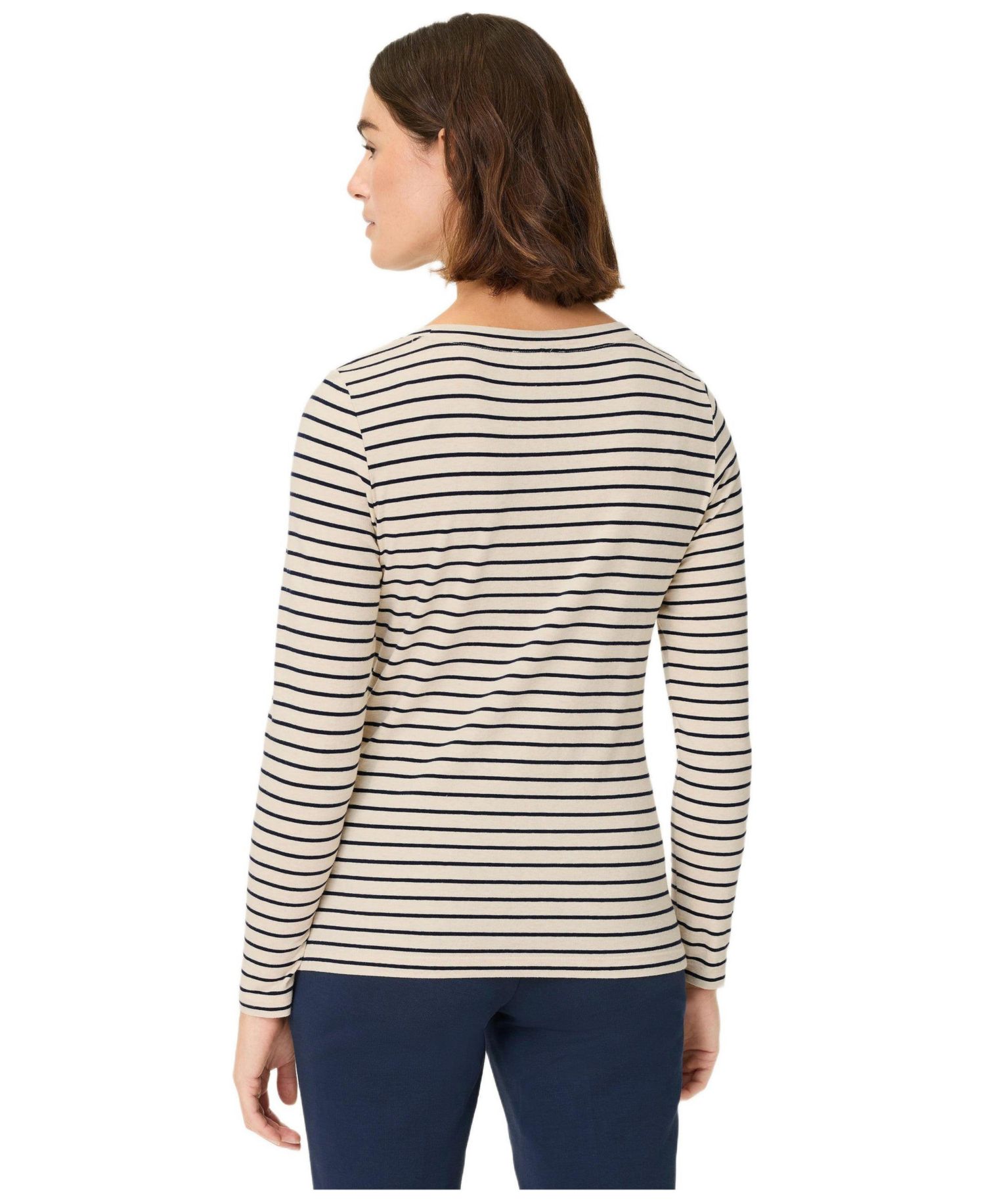Women's Stripe & Placement Print T-Shirt
