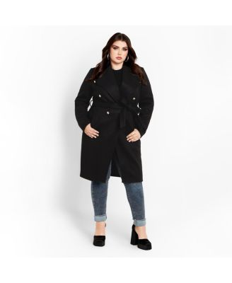 Plus Size Sassy Military Coat