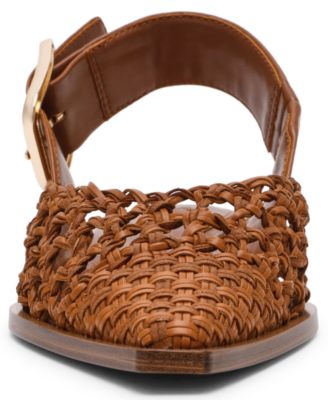 Women's Shay-C Crochet Detail Slingback Ballet Flats