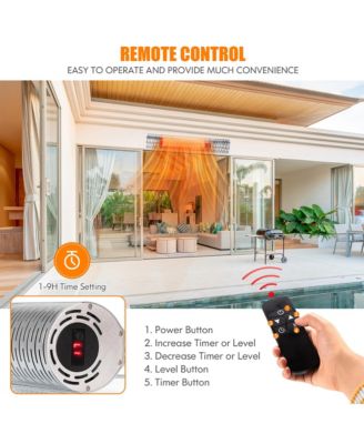 1500W Wall-Mounted Infrared Heater Indoor & Outdoor Electric Heater