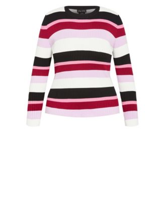 Plus Size 70's Stripe Sweater