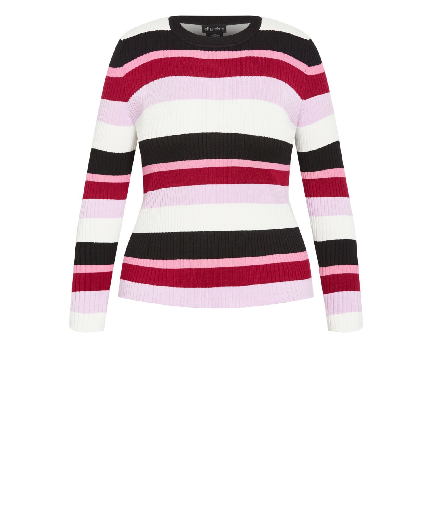 Plus Size 70's Stripe Sweater