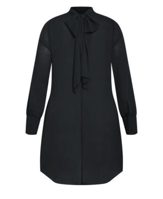 Plus Size Neck Tie Tunic