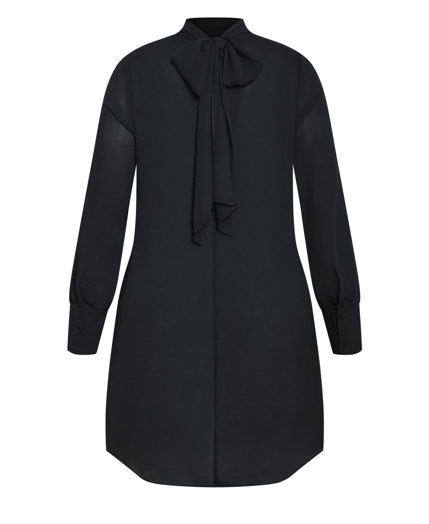 Plus Size Neck Tie Tunic