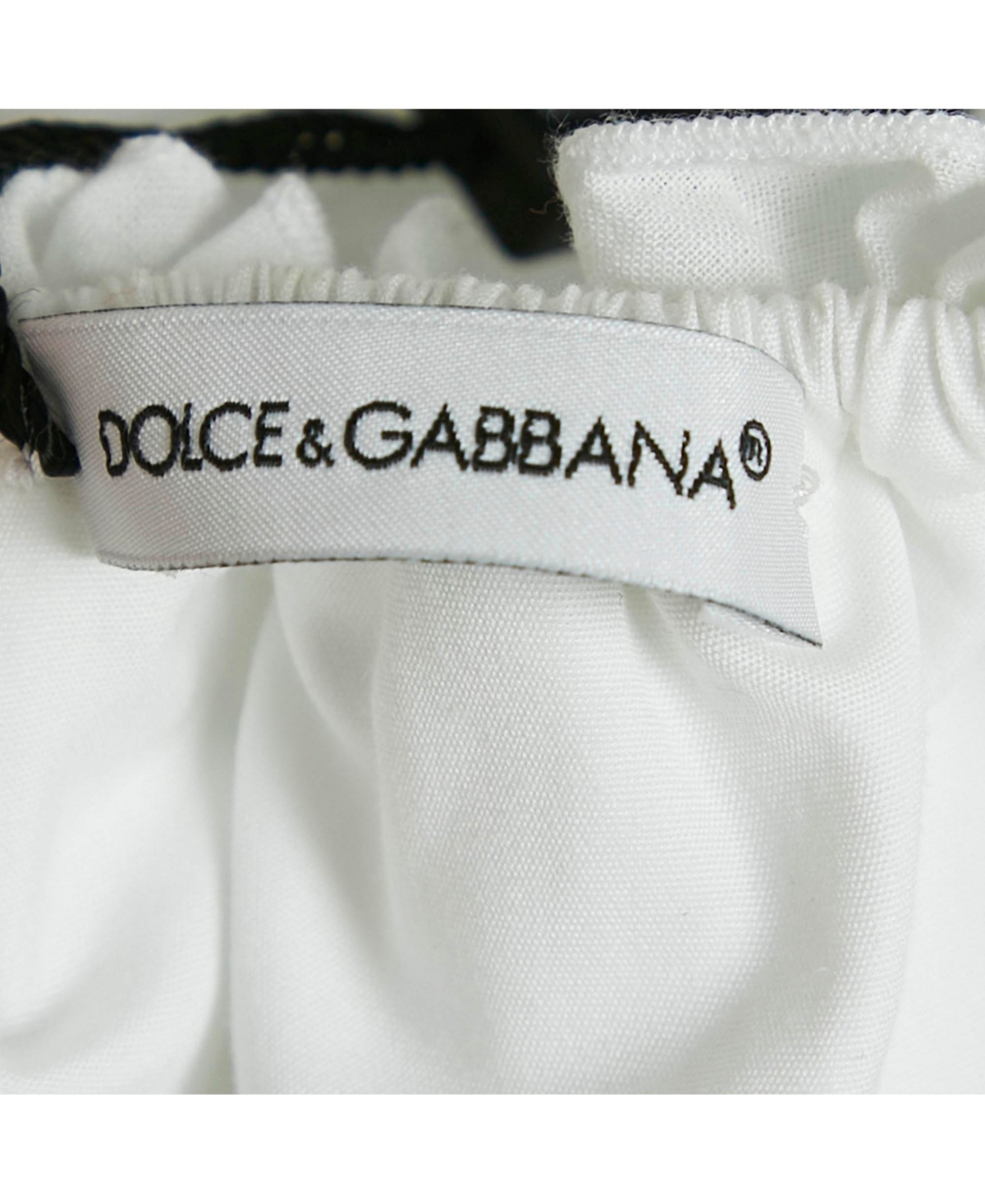Pre-Owned Dolce & Gabbana Women's White Broderie Anglaise Cotton Ruffled Top