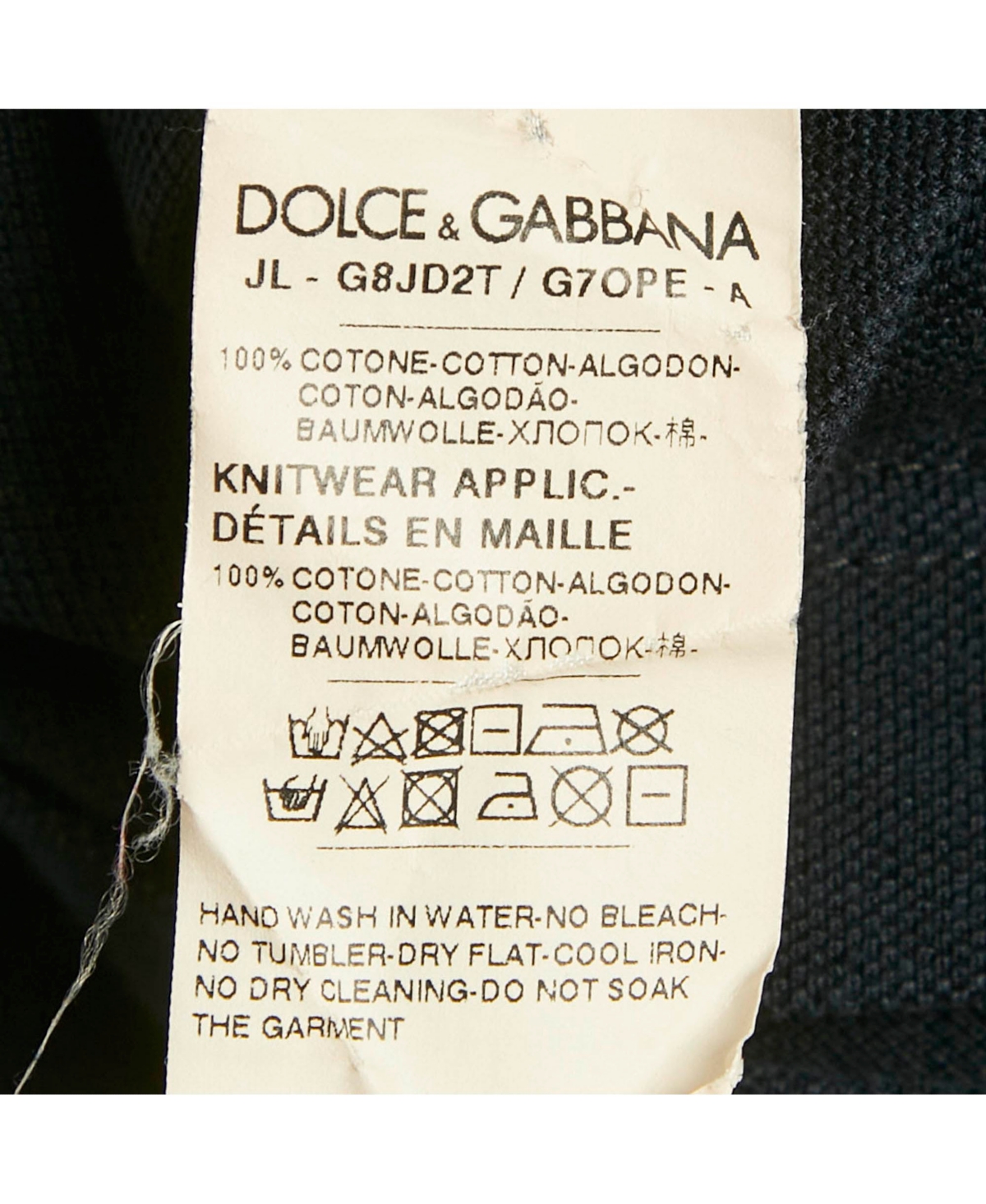 Pre-Owned Dolce & Gabbana Men's Cotton Polo T-Shirt