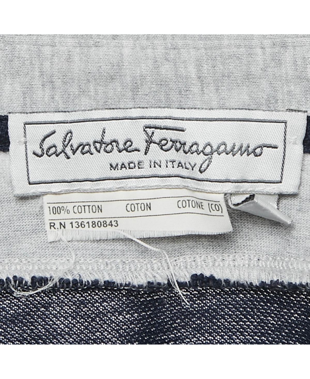 Pre-Owned Salvatore Ferragamo Men's Cotton Pique Polo T-Shirt