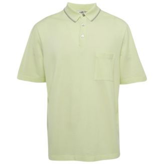 トップス HERMES POCKET POLO SHIRT GREEN M Pre-Owned HERMES Men's Pre-Owned Hermes Cotton Pique Polo T-Shirt