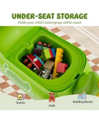 Toddler Ride On Toy Car With Lights Sounds And Under Seat Storage