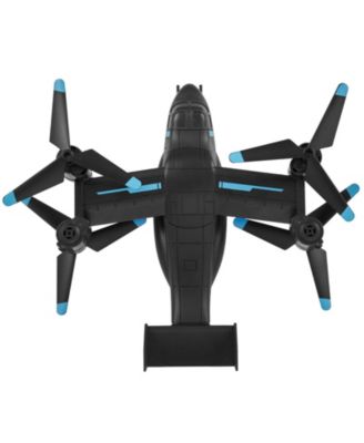 RC Helicopter, 2.4GHz 4-Channel with Gyro & Wing Lights, One-Key Takeoff/Landing Flying Plane Toy for Kids 8+