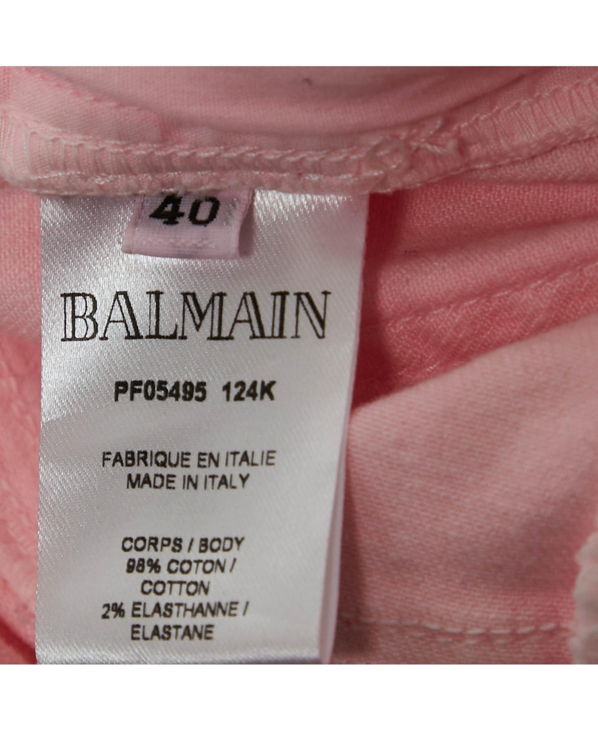 Pre-Owned Balmain Women's Denim Button Detail Jeans