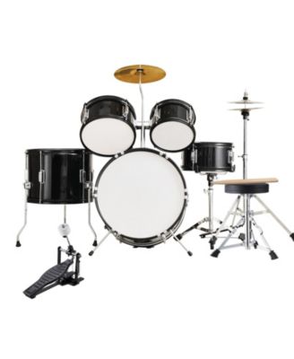 Kids Drum Set 5-Piece 16" Full Beginner Kit with Cymbals Pedals