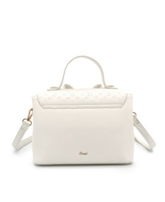 Noble Cross-Bow Embossed Small Satchel Bag