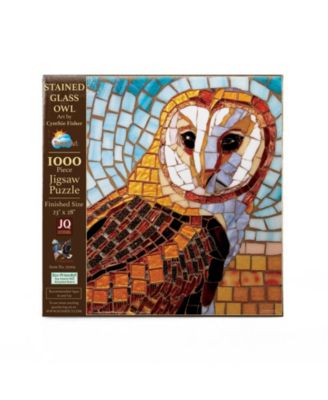 Stained Glass Owl 1000 piece Jigsaw Puzzle for Adults