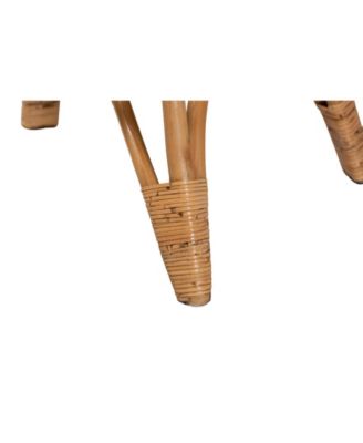 Boxton Studio Earvin 2-Pc. Rattan Bohemian Armchair and Footstool Set