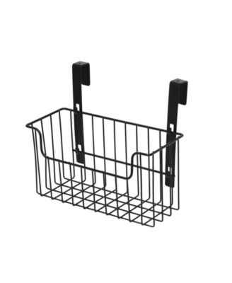 Over the Door Cut Out Metal Basket, Black