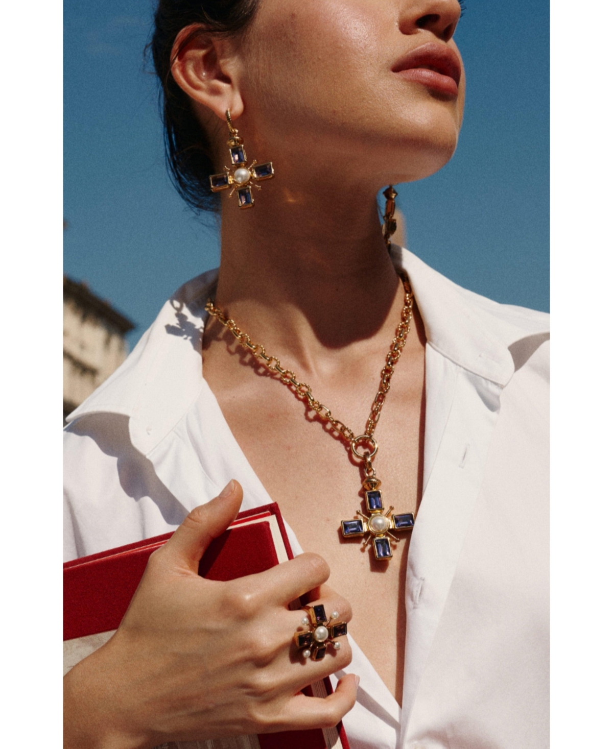 Retro Chic Byzantine Cross Necklace