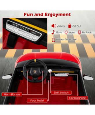 24V Kids Ride On Lamborghini Car Two Seater Electric Vehicle With Remote Control
