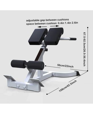 Hyperextension Bench, 4-in-1 Roman Chair for Back & Core Training, 7-Level Adjustable, Home Gym Strength Trainer