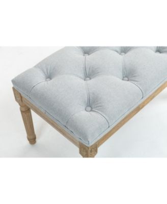 32" French Vintage Upholstered Bench