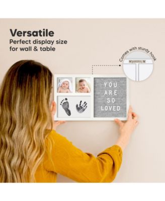 Heartfelt Inkless Baby Hand & Footprint Frame Kit with Letterboard, Dog Paw Print, Baby Shower Gifts for New-Moms